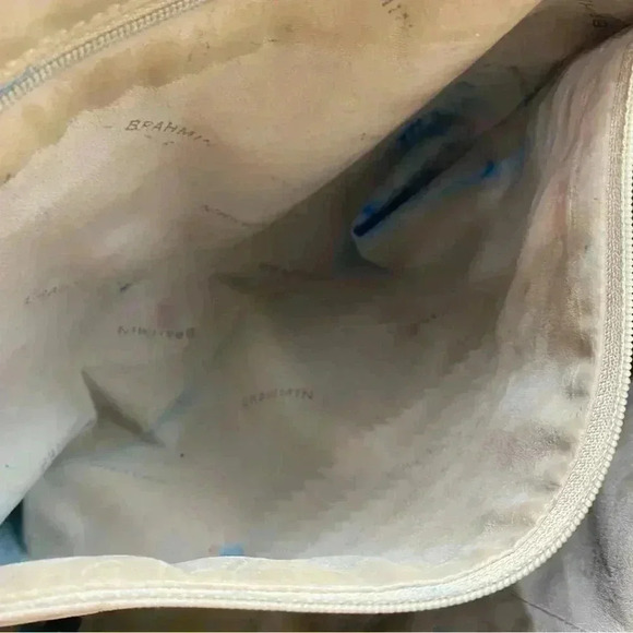 Brahmin Duxbury Leather Brown Croc Embossed Leather Dome Satchel Shoulder bag - Picture 7 of 8